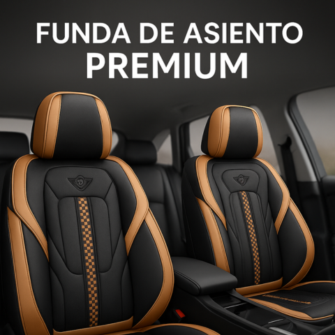 Funda Deluxe para Asiento de Auto en Piel Genuina Universal +REGALO: Alfombra Completa