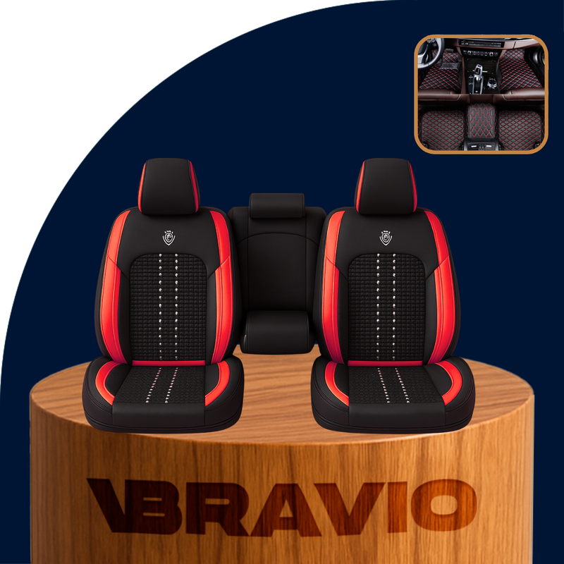 Funda Universal Iron Completa para Auto en Cuero Legítimo +3 REGALOS: Alfombras Automotrices