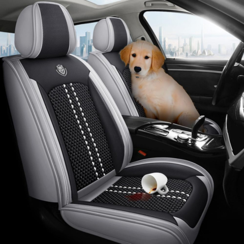 Funda de Auto Universal Turbo en Cuero Legítimo con AirBag +REGALOS: Alfombra de Cuero y Funda para Volante