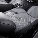 Funda de Asiento Universal Baron en Cuero Legítimo con Airbag + REGALOS: Alfombra de Cuero y Funda para Volante