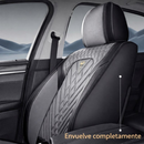 Funda de Asiento Universal Baron en Cuero Legítimo con Airbag + REGALOS: Alfombra de Cuero y Funda para Volante